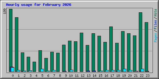 Hourly usage for February 2026